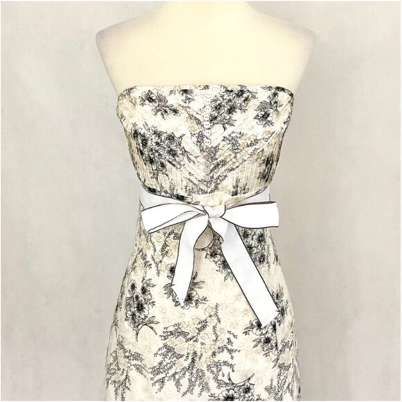 WHBM Silk/Cotton Blend Strapless Dress - Picture 3 of 11